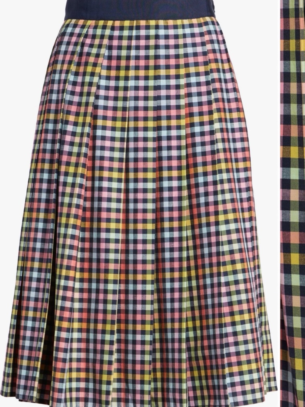 1901 pleated check skirt - Picture 2 of 7